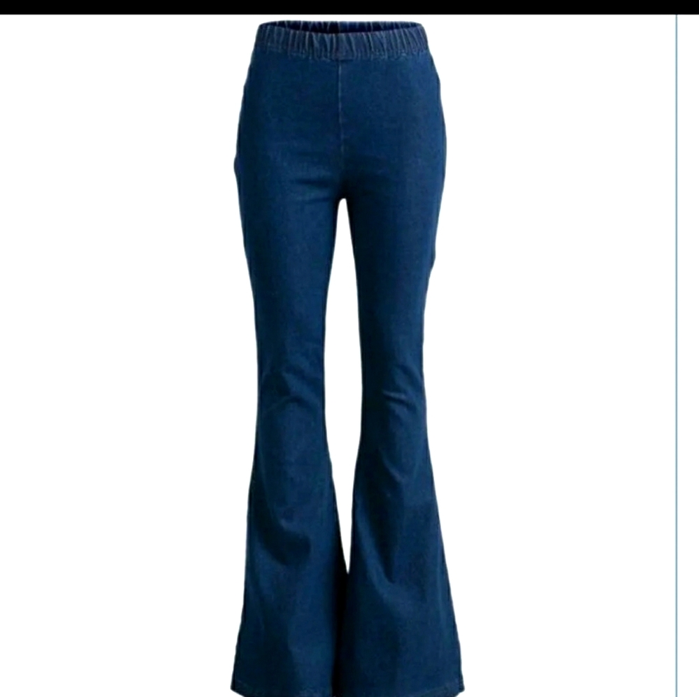Dark blue pull on Stretch pants